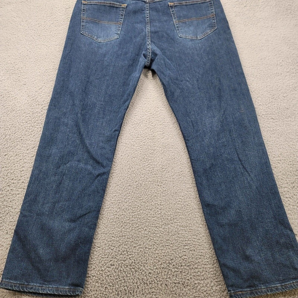 Wrangler Jeans Mens 38x30 Blue Denim ZM100TW Straight Fit Medium Wash - Picture 9 of 16